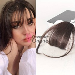 Breton din par artificial cu clips AP407 Saten Inchis cu suvite lateral